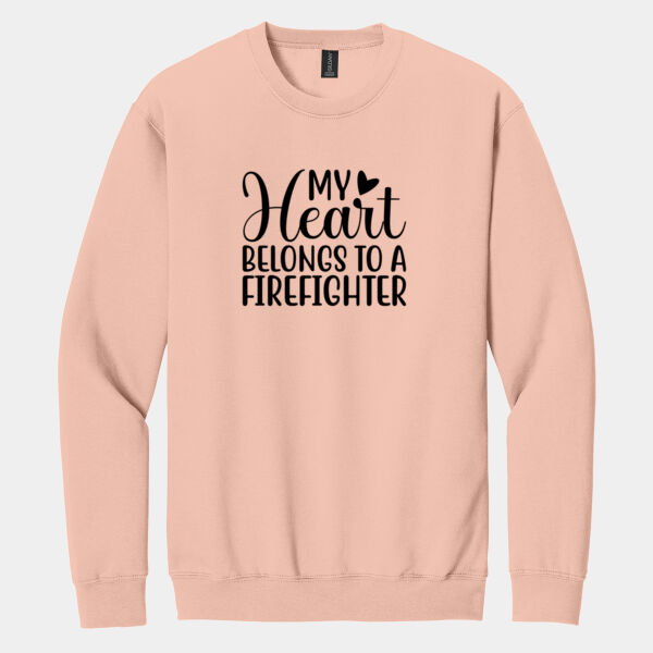 My Heart Belongs to a Firefighter Sweatshirt Thumbnail